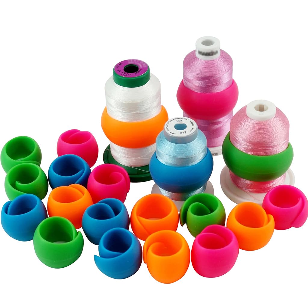 HASTHIP 50Pcs Thread Spool Savers Thread Spool Huggers Prevent Thread Tails from Unwinding Silicone Thread Spool Savers for Sewing Machine and Embroidery Machine Thread Spools HASTHIP 50Pcs Thread Spool Savers Thread Spool Huggers Prevent Thread Tails from Unwinding Silicone Thread Spool Savers for Sewing Machine and Embroidery Machine Thread Spools